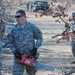 Arkansas National Guard Soldiers Clear Debris After Winter Storm