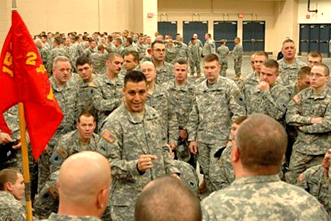 Indiana National Guard Soldiers Welcomed Home at Lucas Oil Stadium