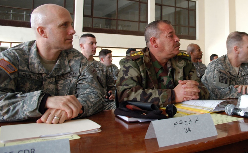 U.S. and Iraqi Military Leaders Discuss Logistics at Camp Taji
