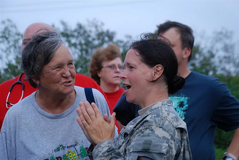 Army Officer Reunited with Rescued Aunt After Hurricane Ike