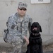 Army Dog Handler and Canine Partner Take Break After Explosives Training in Iraq