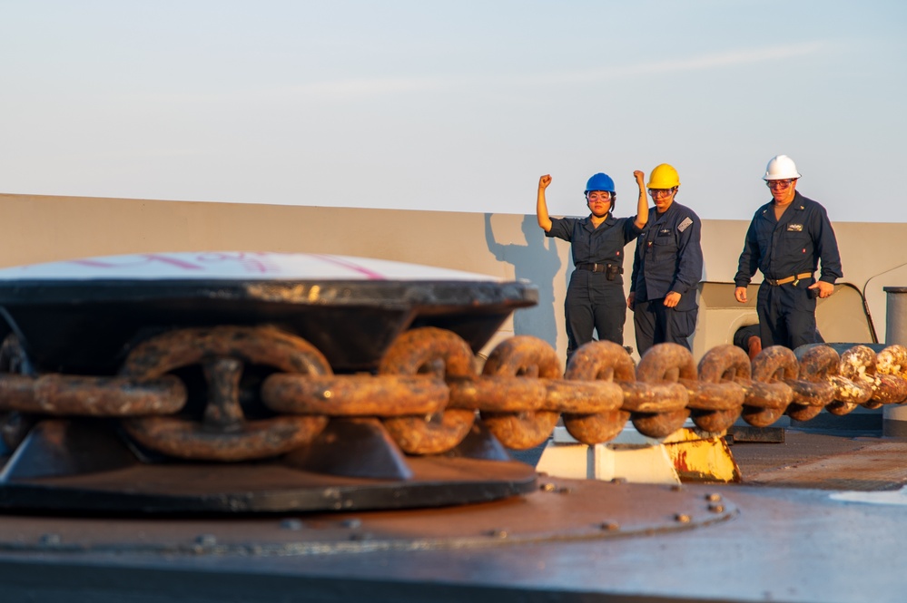 USS New York Anchoring Evolution