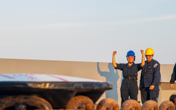 USS New York Anchoring Evolution