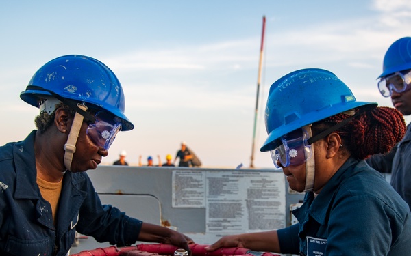 USS New York Anchoring Evolution