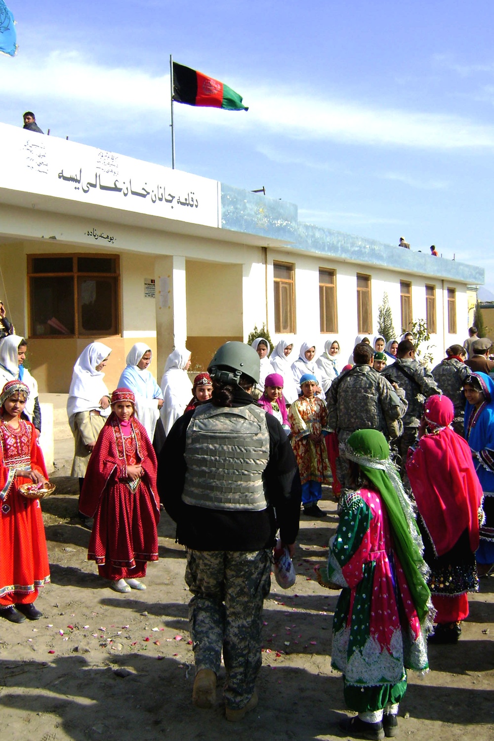 Afghan Schoolgirls Welcome Provincial Reconstruction Team for Girl's School Groundbreaking