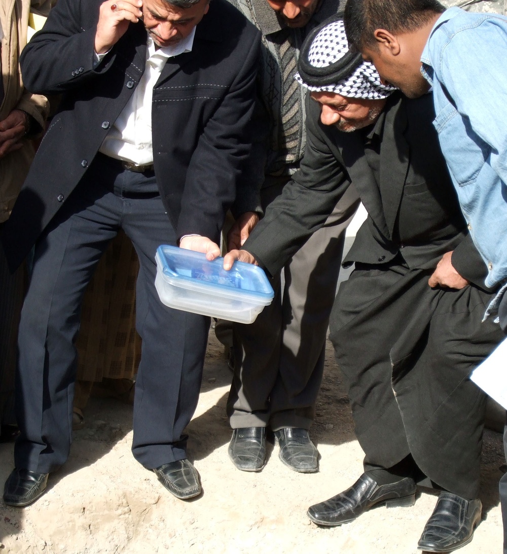 Local Leaders Bury Time Capsule at Joint Security Station in Sab al Bour