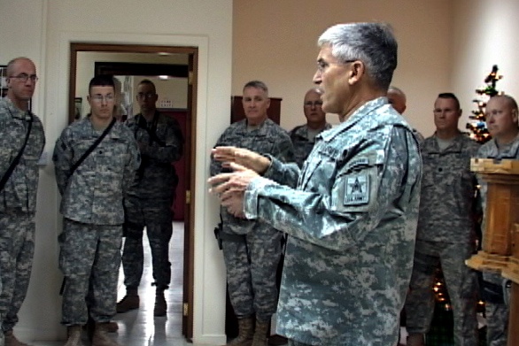 Army Chief Visits 'Iron Castle' Soldiers in Baghdad