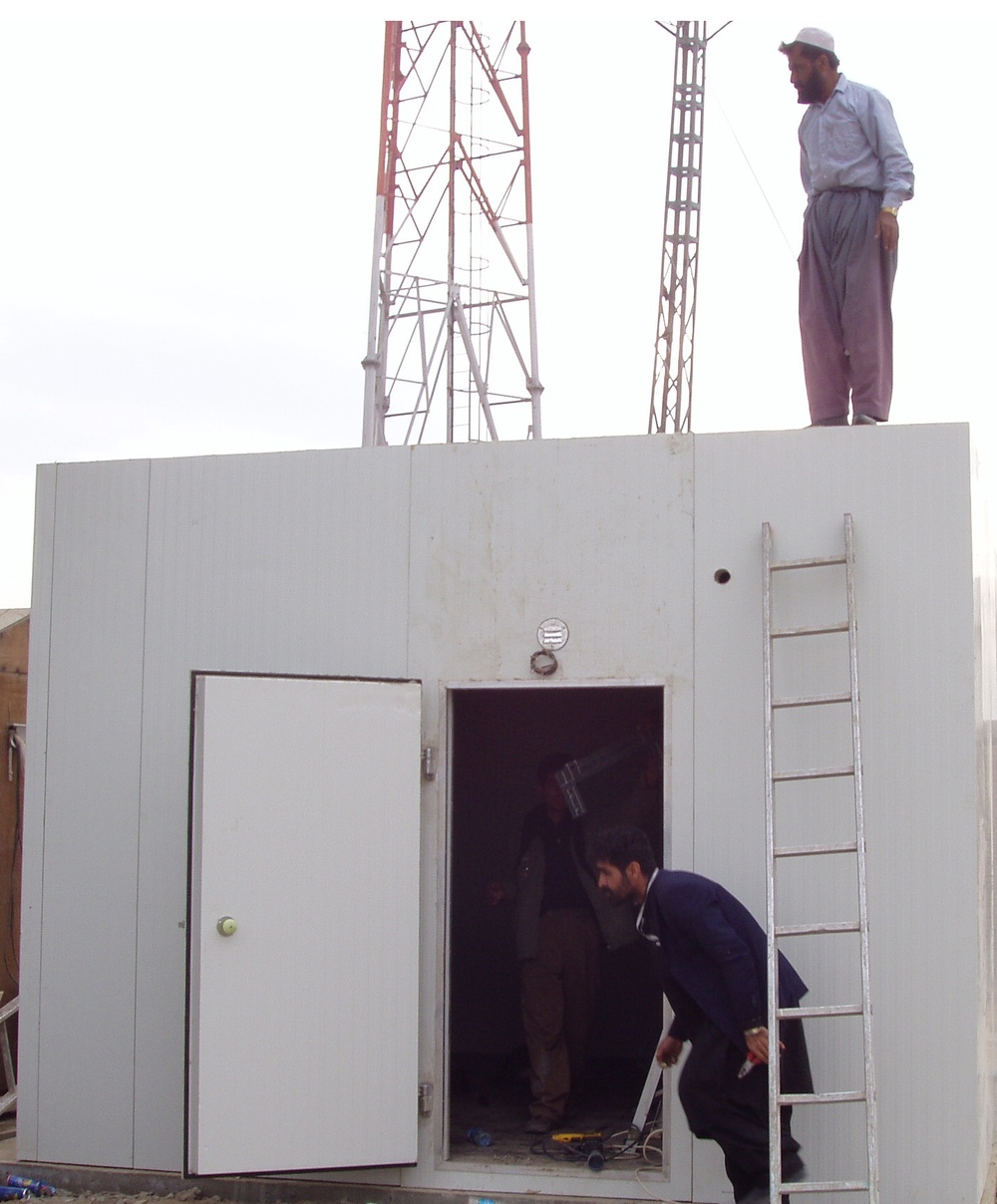Afghan Construction Team Completes Repairs on Connection Point Storehouse