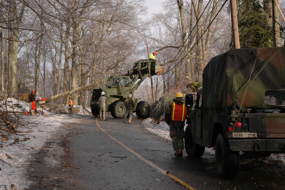 Massachusetts National Guard Assists with Storm Damage in Phillipston