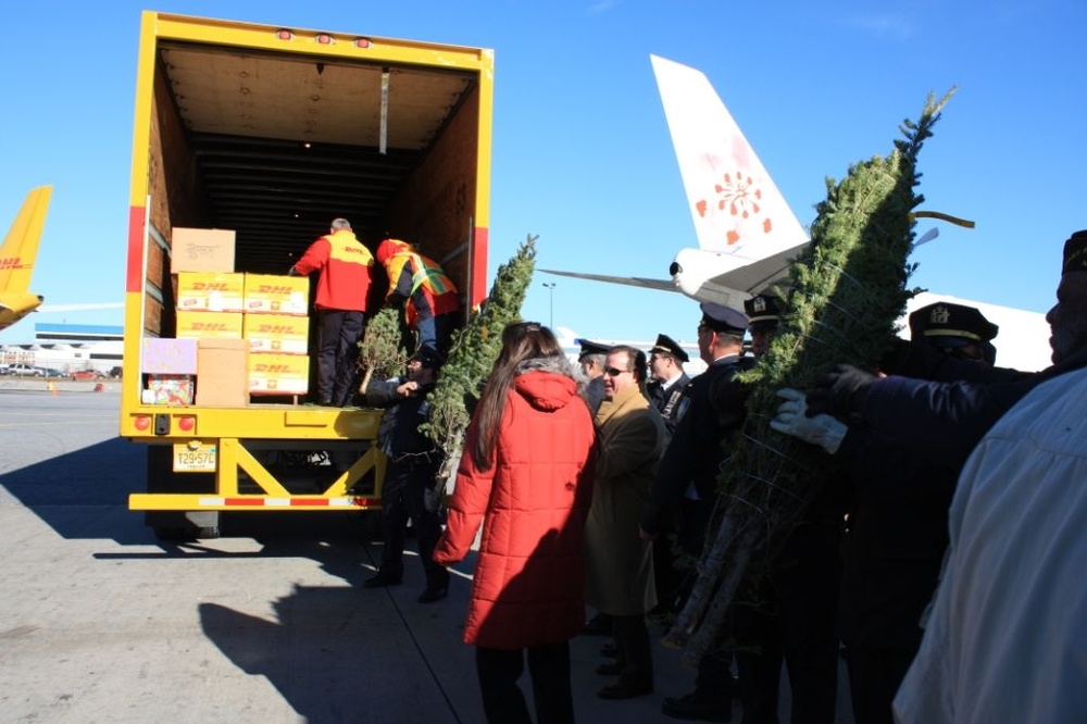 DHL Delivers Holiday Trees to U.S. Troops Overseas