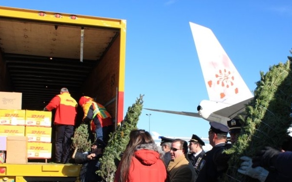 DHL Delivers Holiday Trees to U.S. Troops Overseas