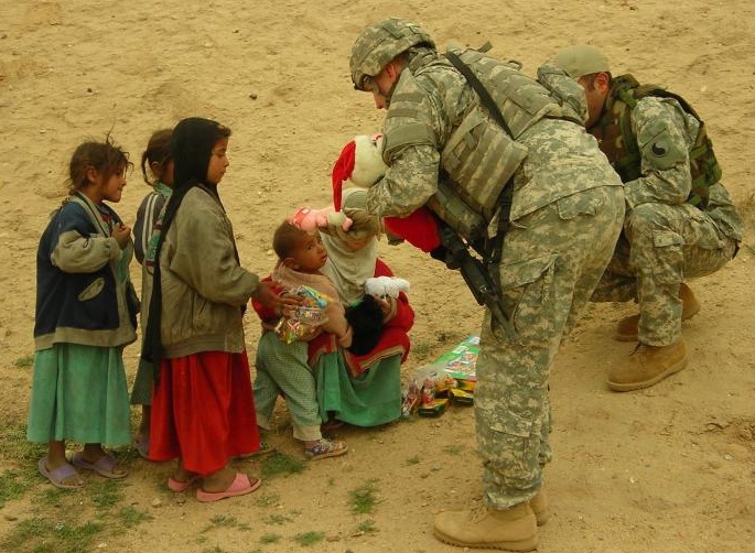 Troops Share Christmas Cheer with Children Overseas