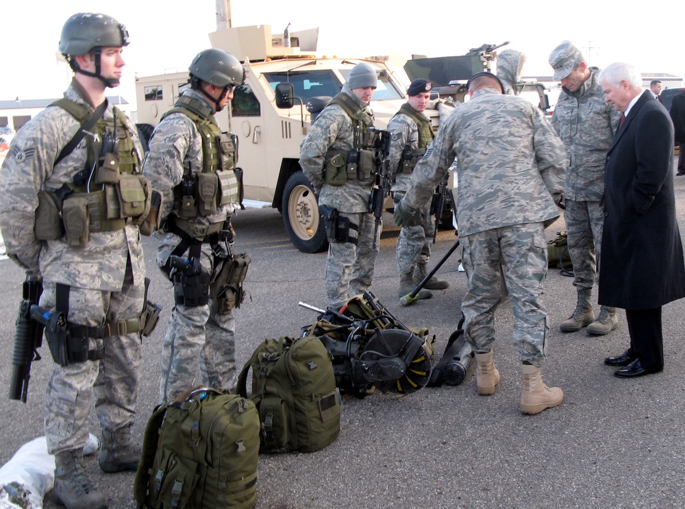 Defense Secretary Inspects Missile Security at Minot Air Force Base