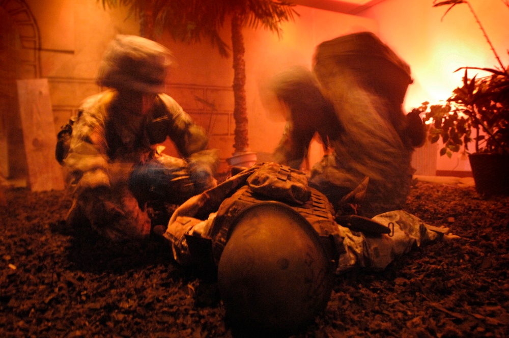 Combat Medics Train on Simulated Trauma at Fort Sam Houston