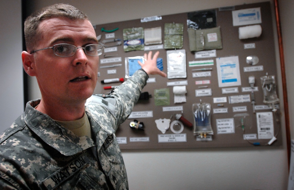Combat Medics Equipped with Advanced Medical Devices for Battlefield