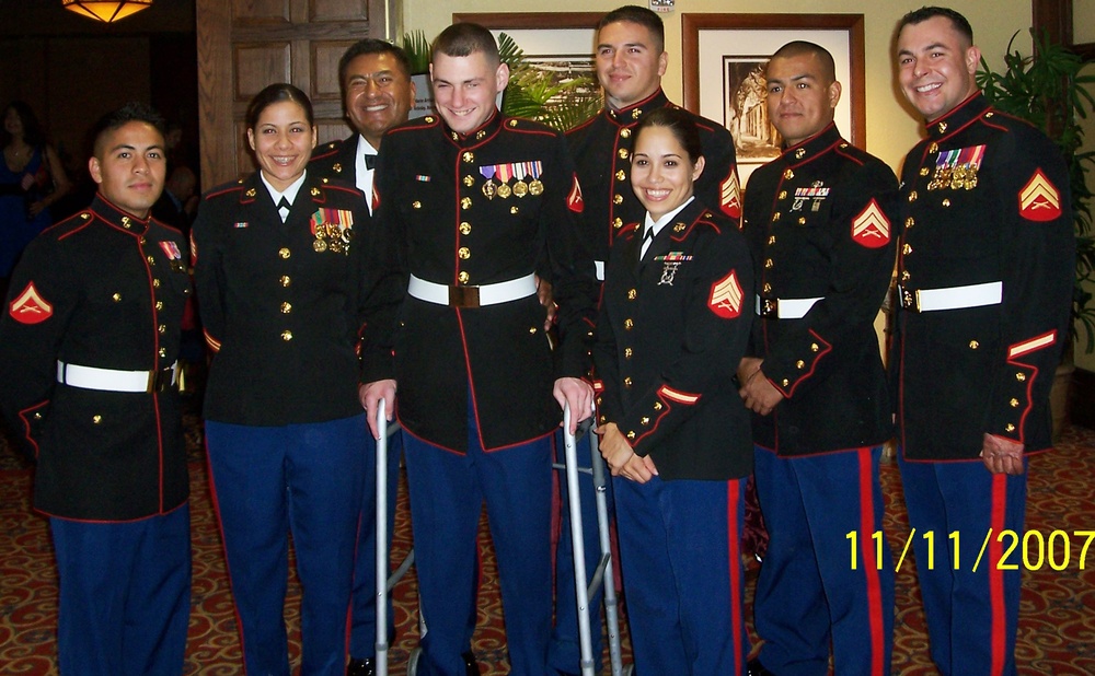 Wounded Marine Attends Birthday Ball Despite Injuries