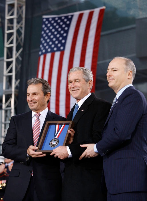 Bush Honored with Intrepid Freedom Award at Museum Rededication