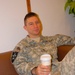 Army Staff Sgt. Relaxes at Camp Victory in Iraq
