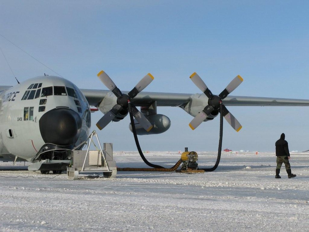 LC-130 Hercules Evacuates Injured Australian Civilian from Antarctica