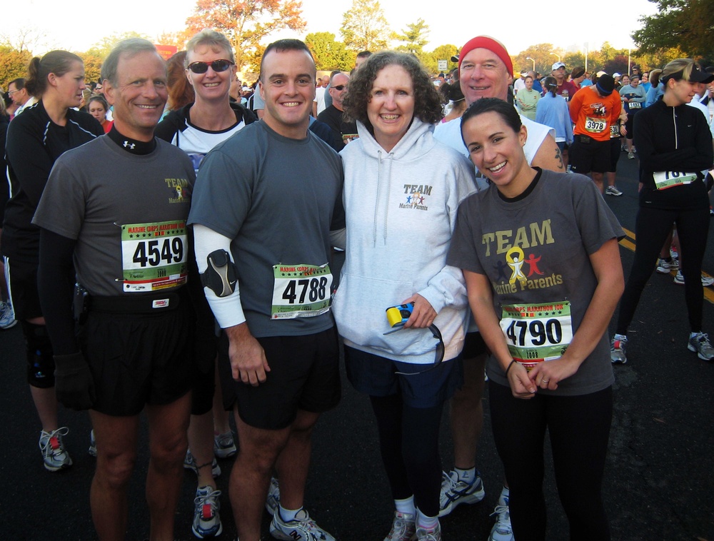 Marine Parents Group Runs Marine Corps Marathon to Support Troops