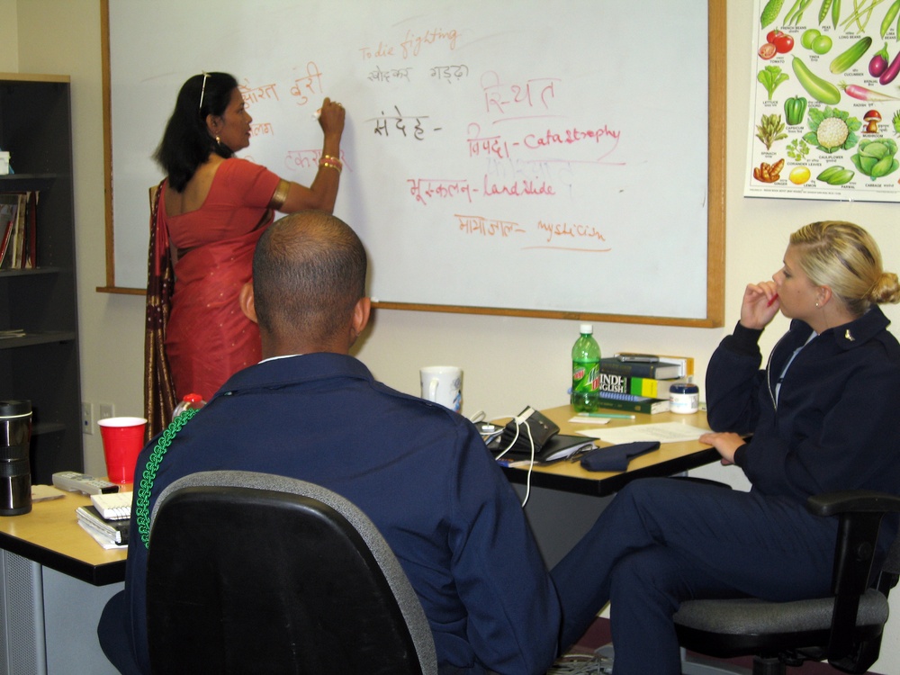 Airmen Learn Hindi from Native Speaker at Defense Language Institute