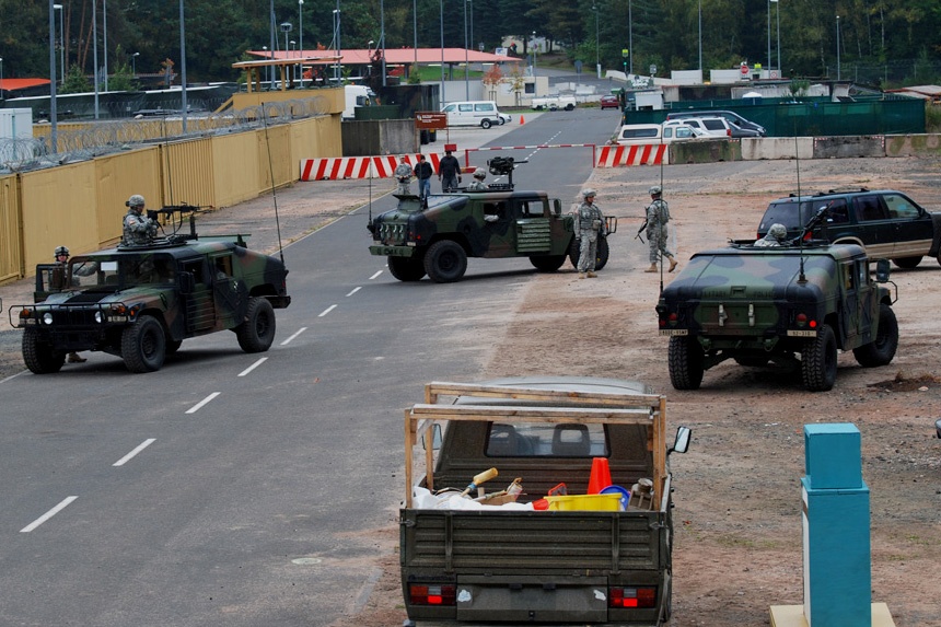 Soldiers Provide Security at German Training Facility