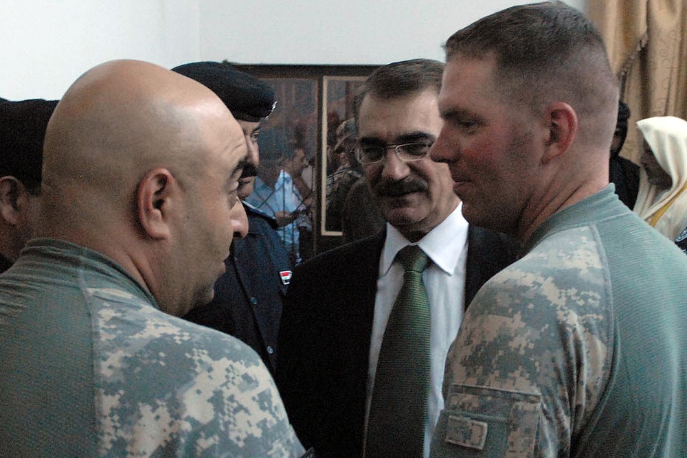 Army Interpreter Translates at Ceremony Honoring Fallen Iraqi Police