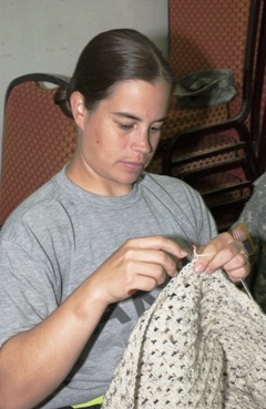 Army Musician Crochets Prayer Shawl in Iraq