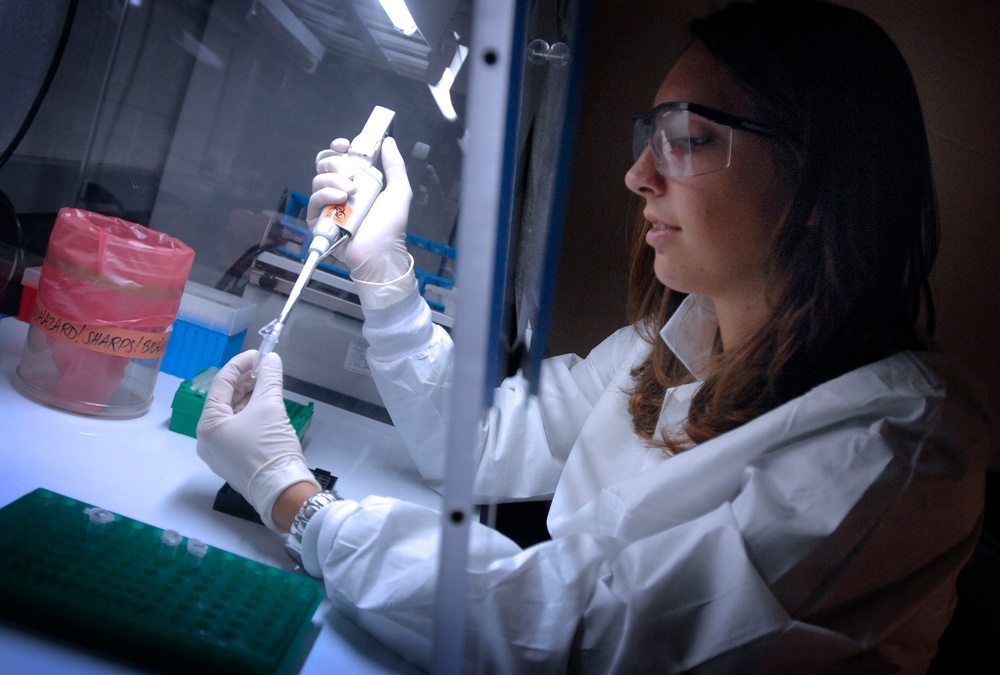 Mitochondrial DNA Technician Amplifies Genetic Sample