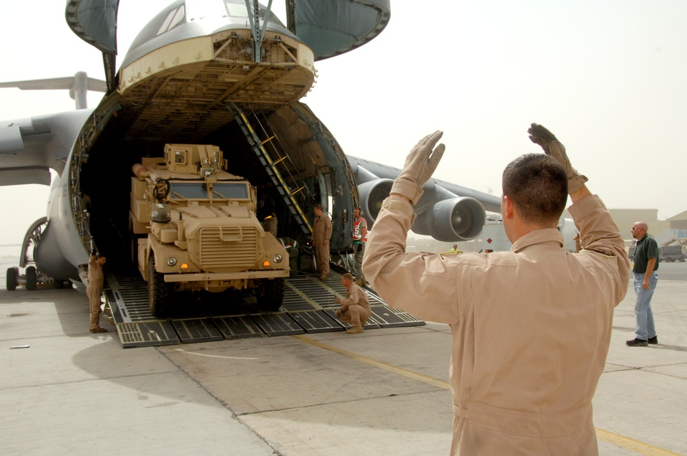 Airman Marshals 10,000th MRAP Vehicle Delivery to Southwest Asia