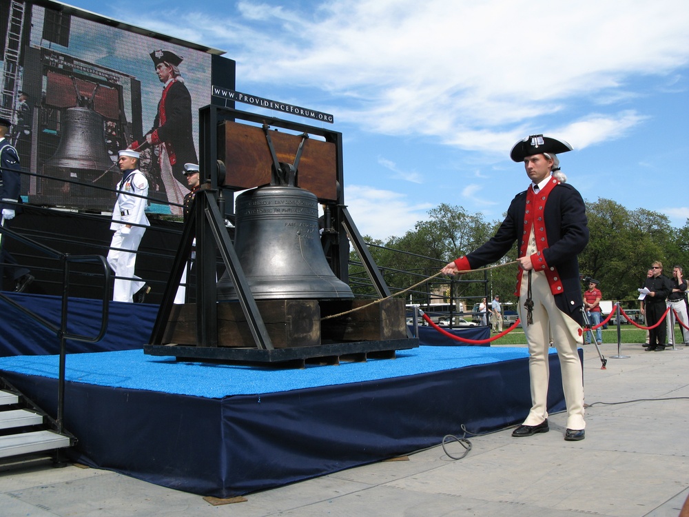 Soldier Rings Liberty Bell to Honor Fallen Troops