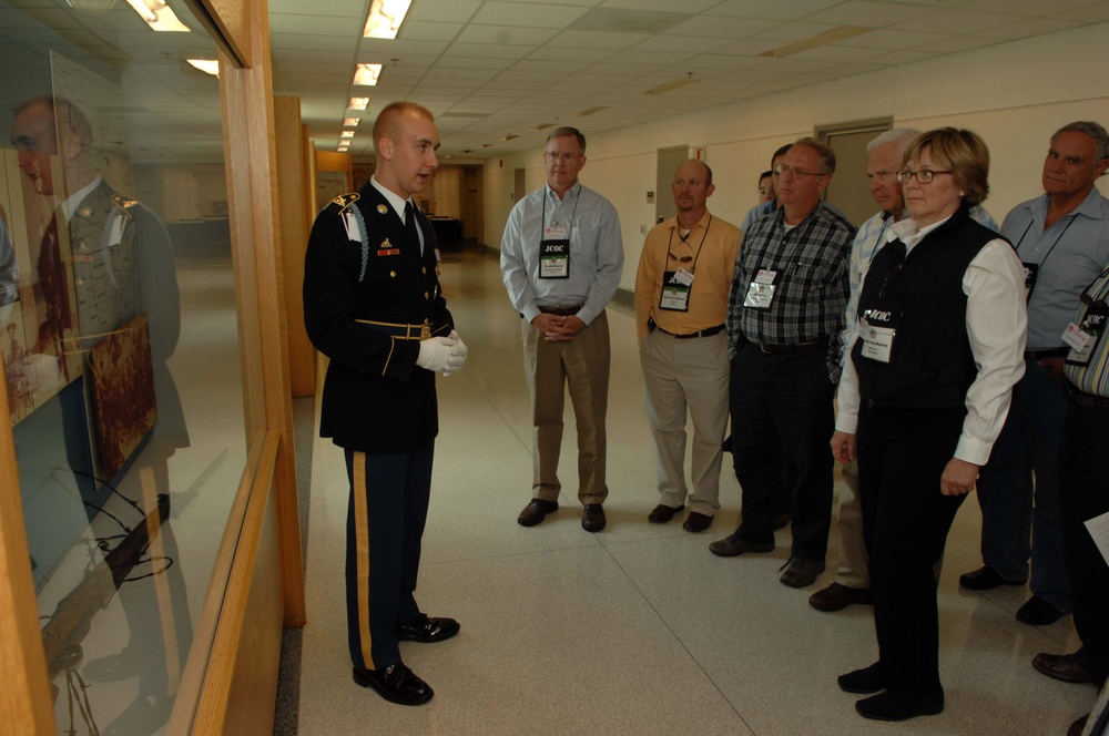Pentagon Tour Guide Describes Historical Artifacts to Joint Civilian Orientation Conference Participants