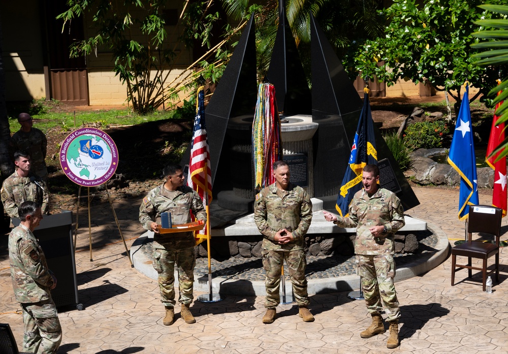 5th Battlefield Coordination Detachment conducts Change of Command Ceremony
