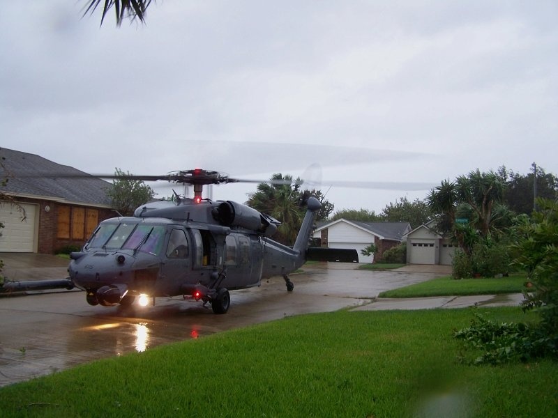 Air National Guard Crew Rescues Civilians and Pets Stranded in Galveston