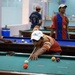 Iraqi Man Enjoys Reopened Community Pool Hall in Northern Baghdad
