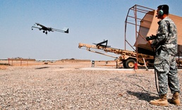Army Spc. Launches Shadow 200 Tactical UAV in Iraq