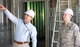 Civilian Contractor Briefs Air Force Major on Bagram Construction Project