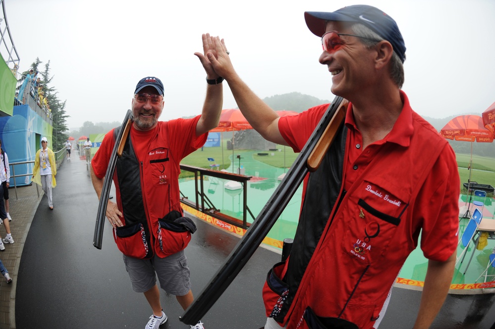 Retired Army Sergeant and Air Force Reserve Lieutenant Colonel Tie for 21st in Men's Trap Shooting at 2008 Beijing Olympics