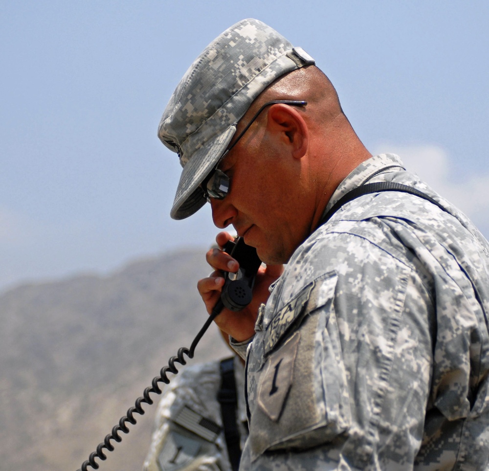 Army Sergeant Receives Mission Information in Afghanistan