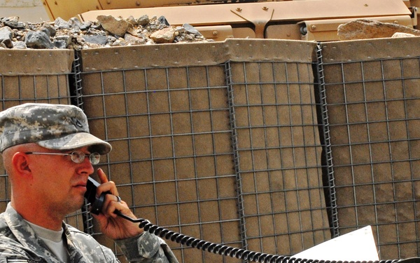 Army Soldier Receives Mission Briefing at Forward Operating Base in Afghanistan