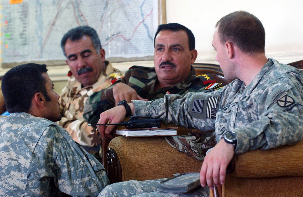 U.S. Army Captain Meets with Iraqi Security Forces and &quot;Sons of Iraq&quot; During Operation Summit Pursuit