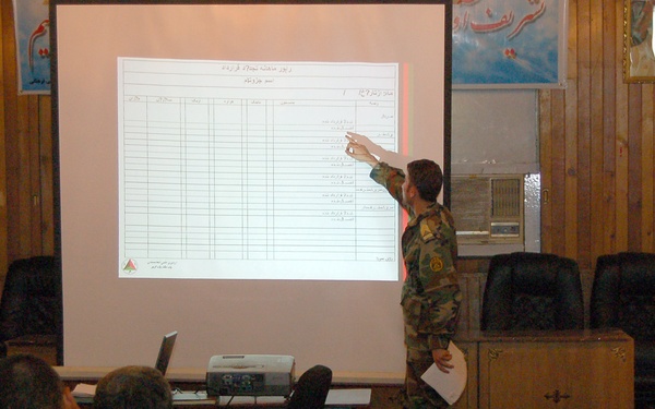 Afghan Army Sergeants Major Trained on New Retention Regulation
