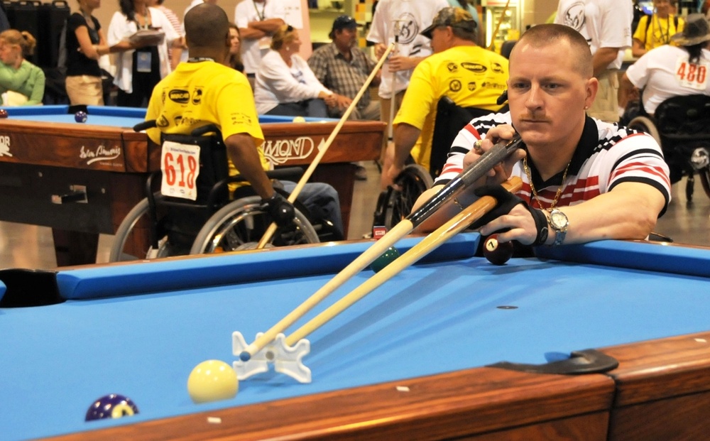 Disabled Veteran Competes in Pool at National Wheelchair Games