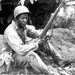 Black Soldier Pauses Amid Pacific Fighting in 1945