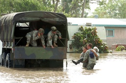 Texas National Guard Soldiers Rescue Flood Victim