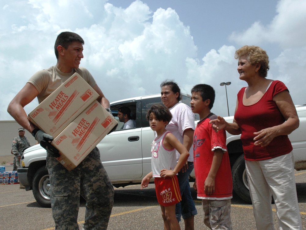 Texas National Guard Aids Families Affected by Hurricane Dolly