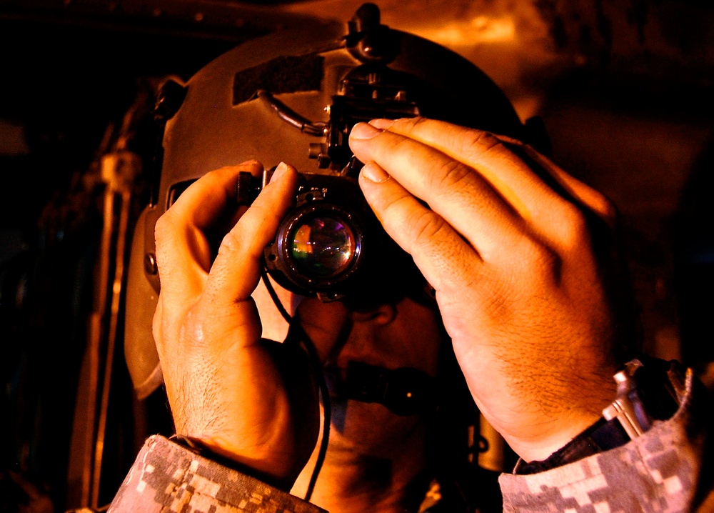 Army Sgt. Prepares for Late-Night Mission in Iraq
