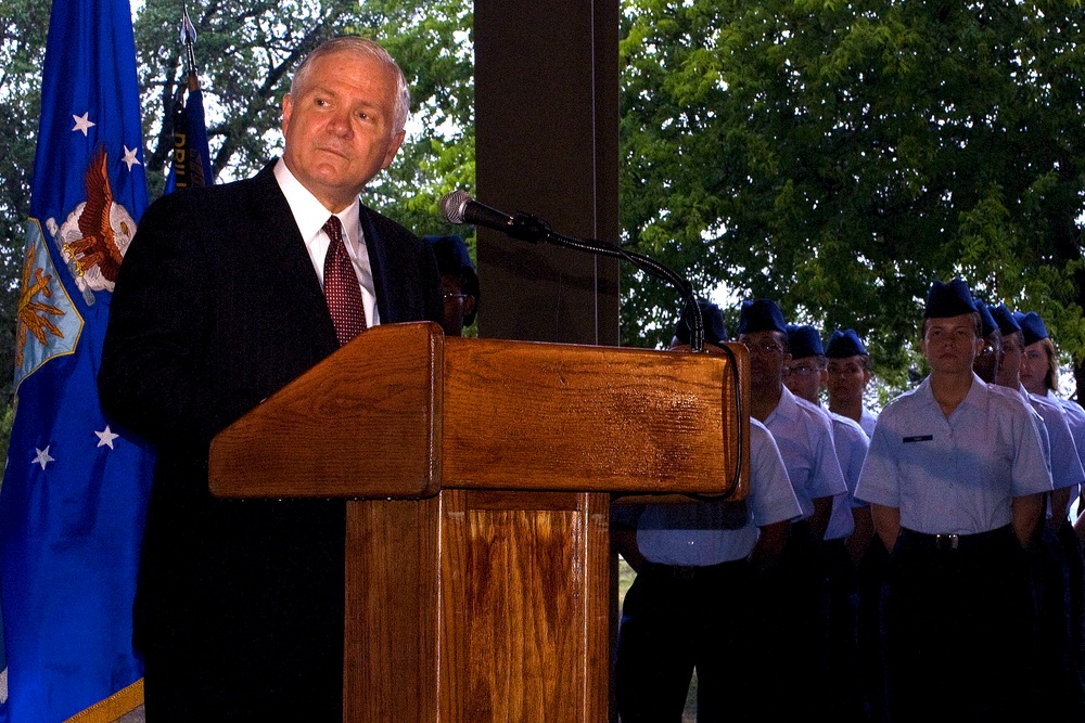 Defense Secretary Praises Air Force Trainees at Lackland