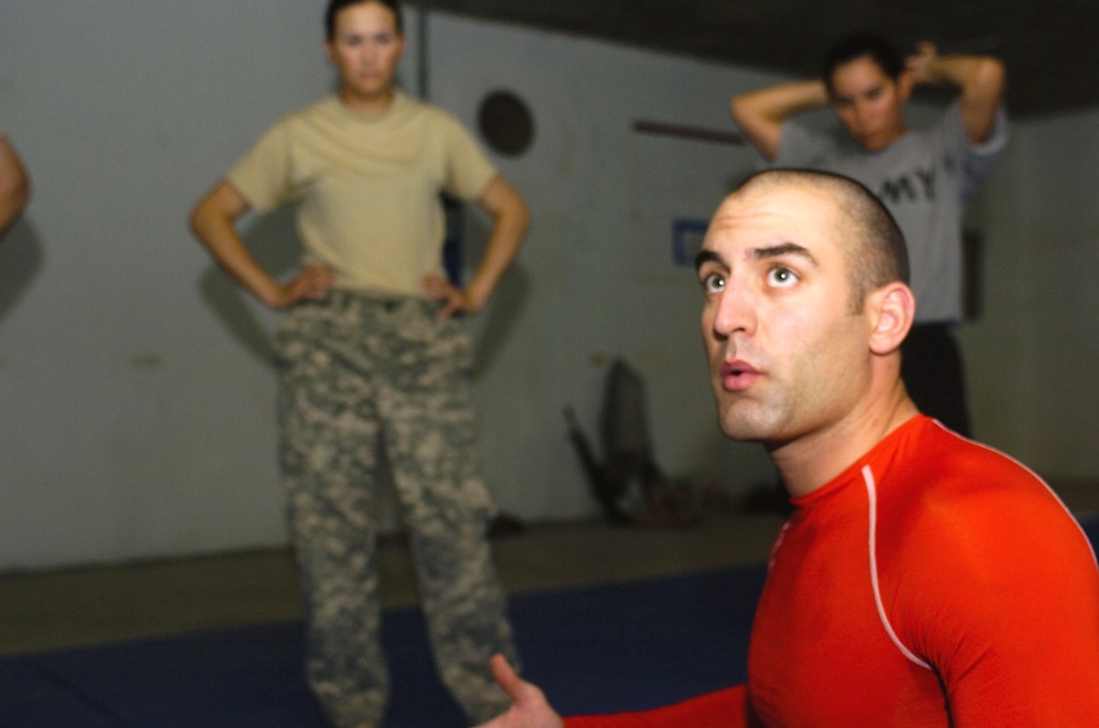 Army Sgt. Trains in Brazilian Jujitsu at Camp Victory, Iraq