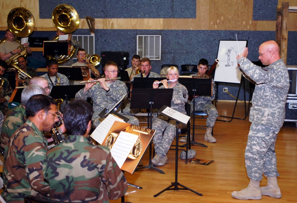 U.S. and Afghan Army Bands Collaborate in Afghanistan